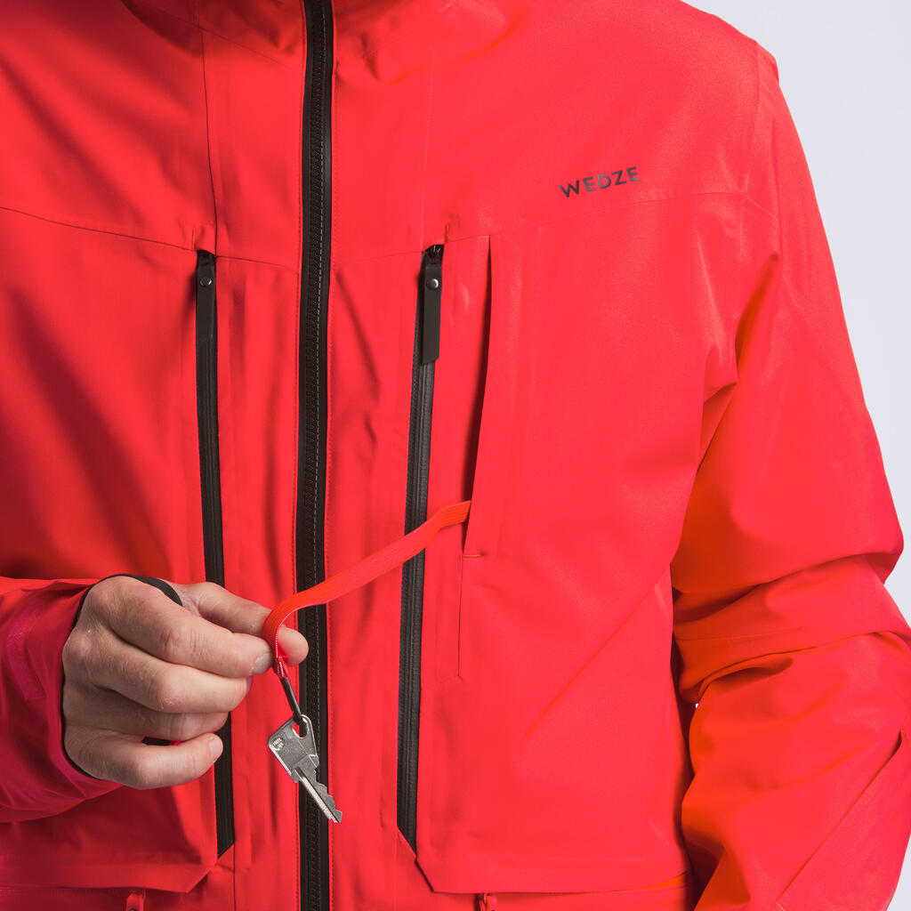 Skijacke Freeride 500 Herren rot 