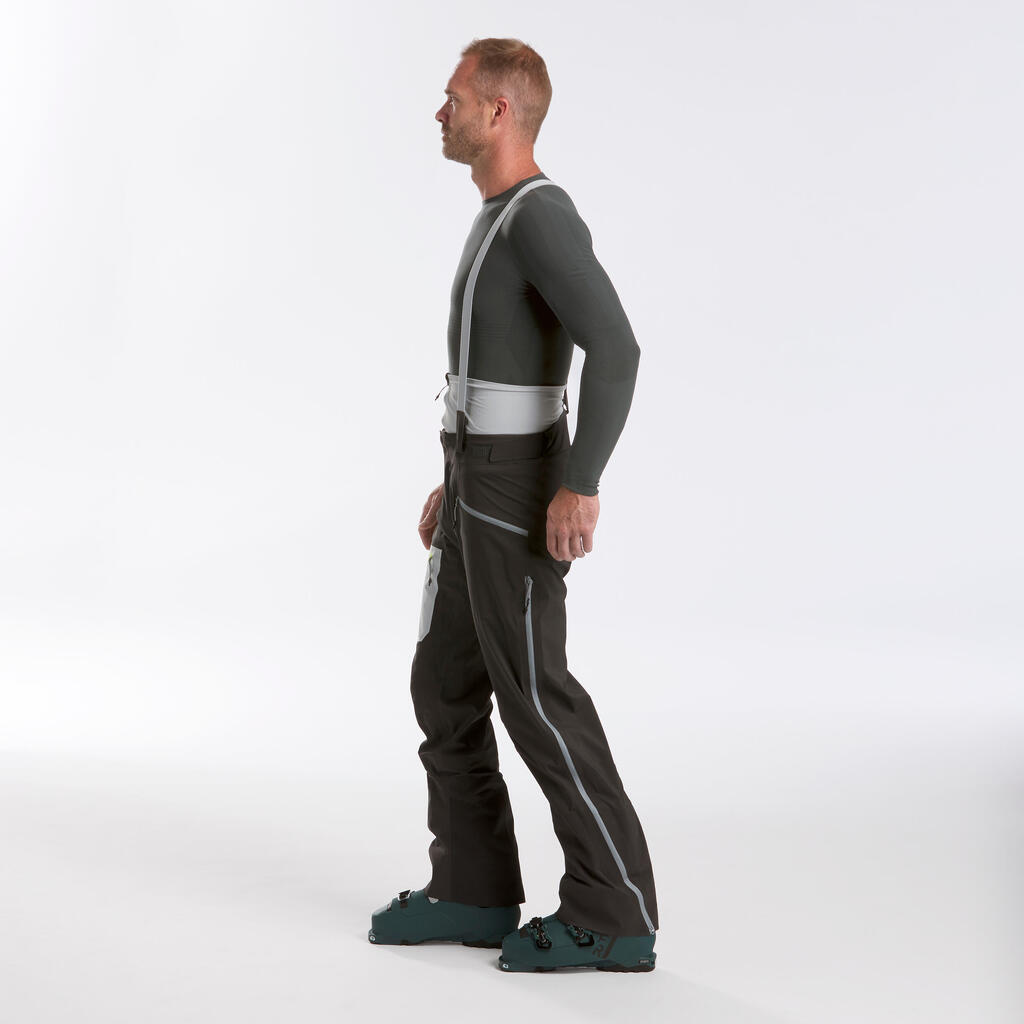 Sive muške skijaške pantalone za mountain touring