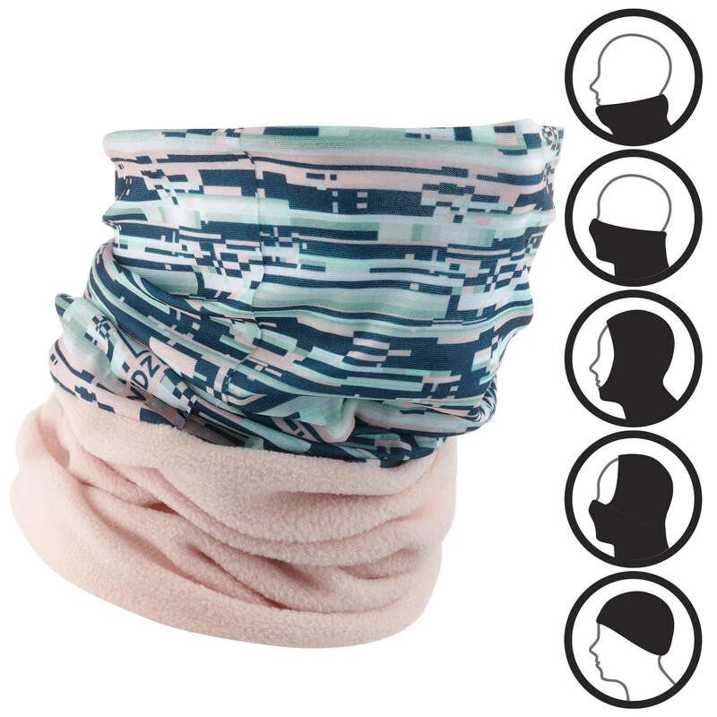 WEDZE KIDS SKI NECK WARMER HUG PIXEL PINK Decathlon