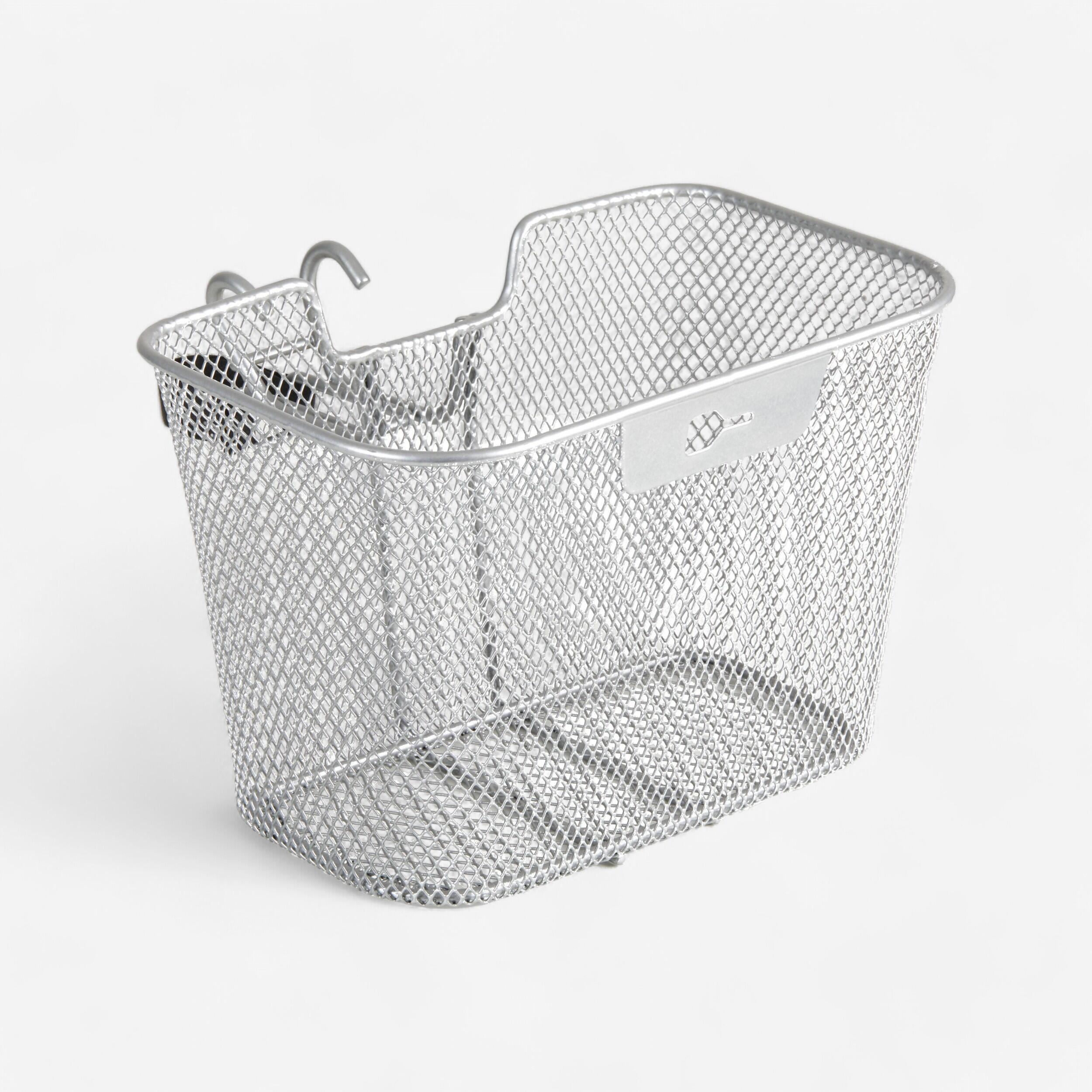 BTWIN Fietsmand voor kinderfiets 20 en 24 inch afneembaar grijs | Decathlon