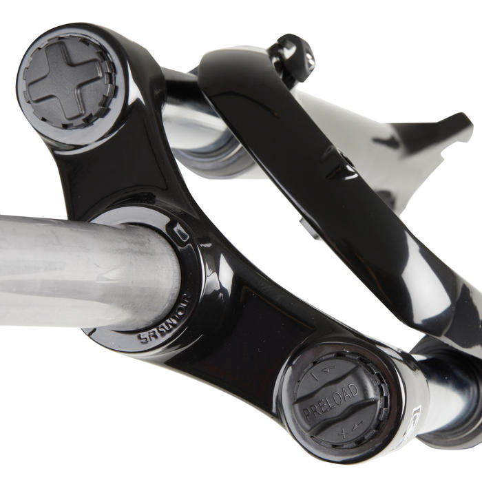Fourche à suspension 24 pouces 1"1/8 Ahead Disque noir BTWIN Decathlon