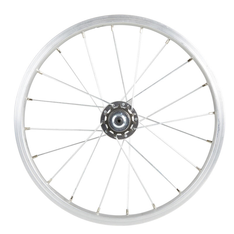 Achterwiel voor kinderfiets 16 inch met geïntegreerd freewheel 11 tanden zilver