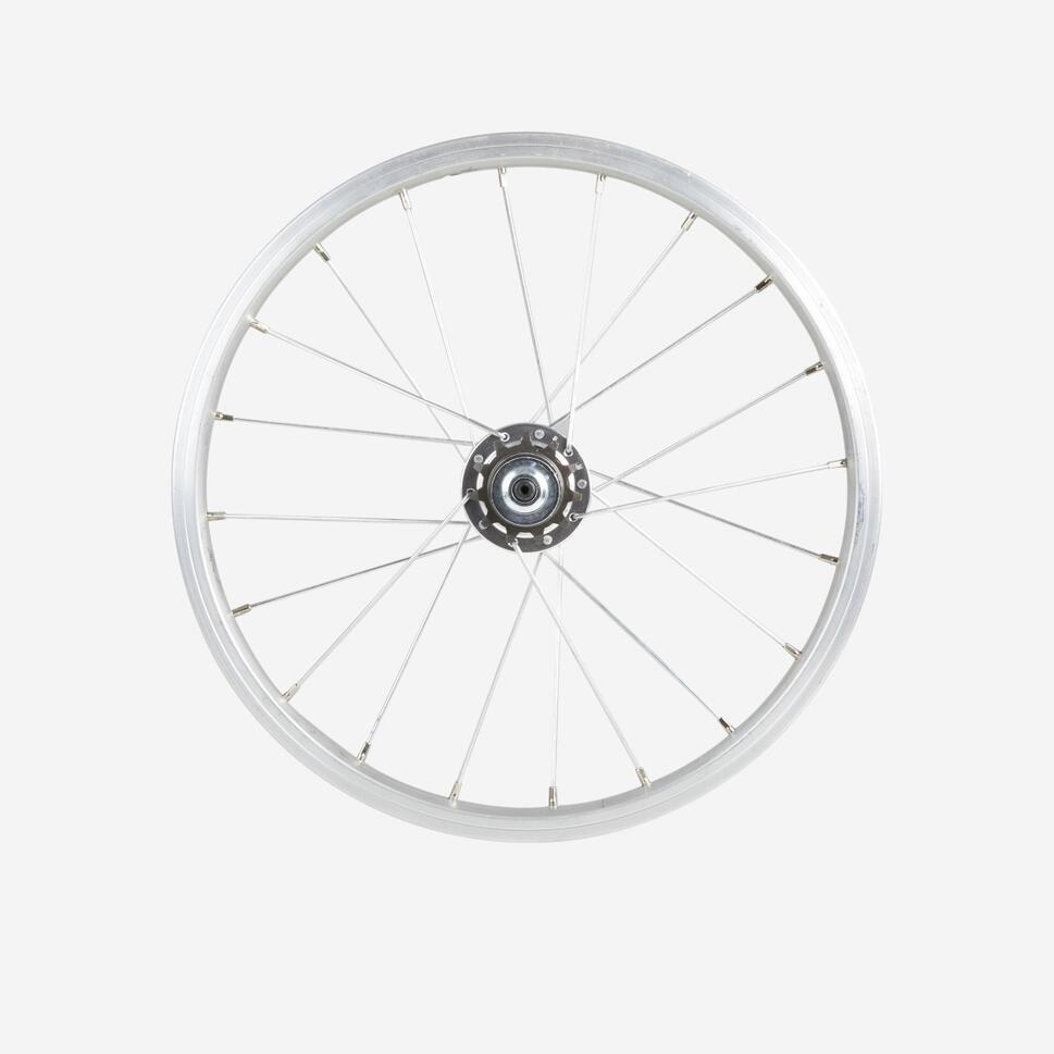 Roue vélo enfant 16 pouces arrière à roue libre intégré 11 dents argent