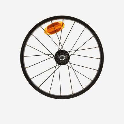 Roue vélo enfant 16 pouces arrière à roue libre intégré 11 dents noir rayon noir
