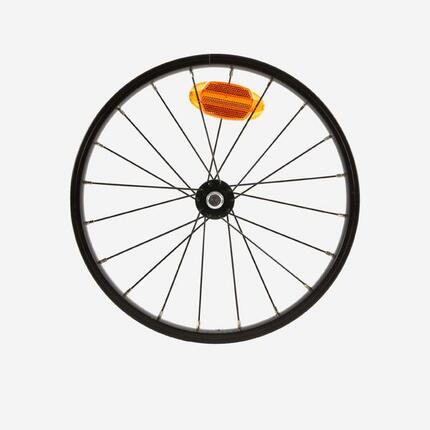 Roue vélo enfant 16 pouces avant noir rayon noir