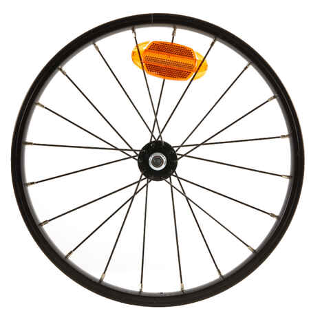 Prednji kotač za dječji bicikl 16" crni s crni žbicama 