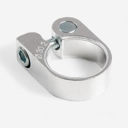 Collier de selle à visser 30 mm gris