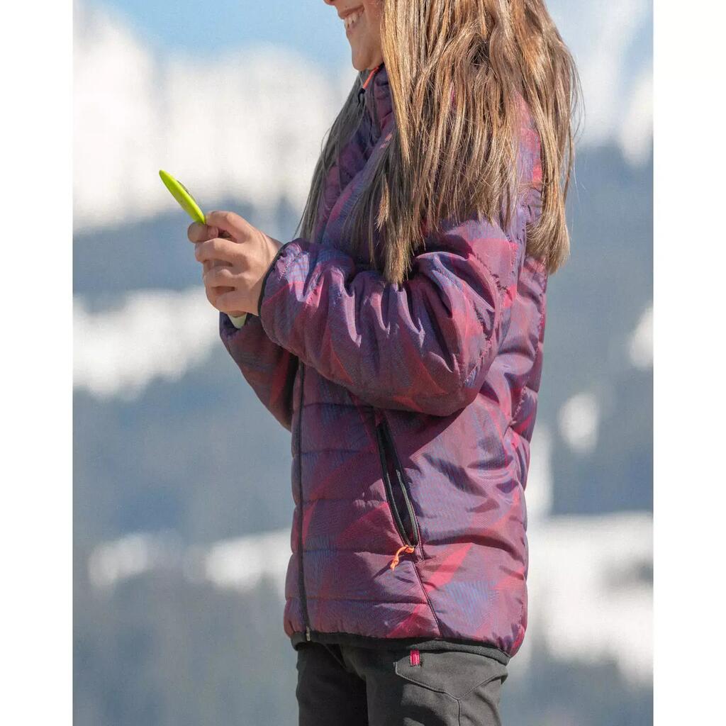 Kids’ Padded  Hiking Jacket MH500  7-15 Years Purple