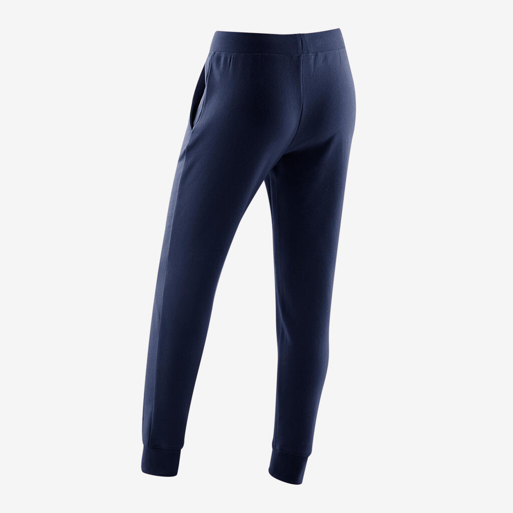 Jogginghose 100 warm Baumwolle Gym Kinder marineblau