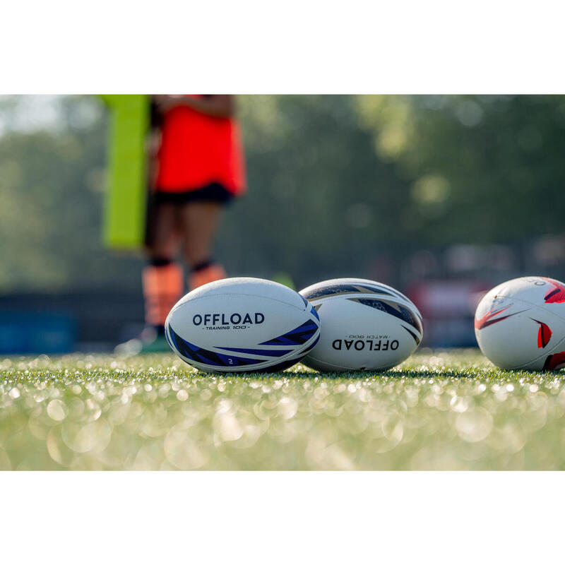 Pallone rugby R100 TRAINING taglia 5 blu