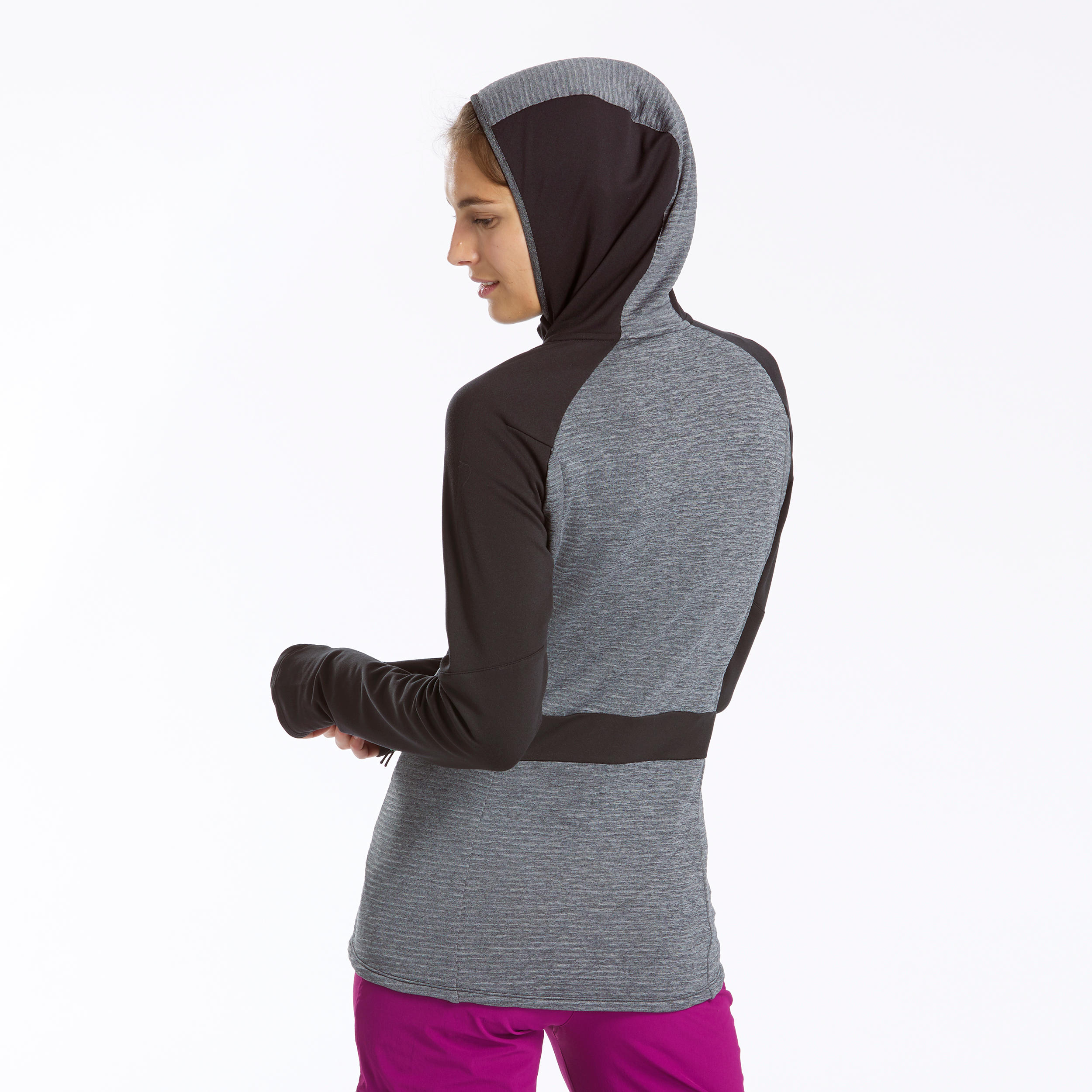 Women's Hiking Thin Fleece Jacket - MH950 3/9