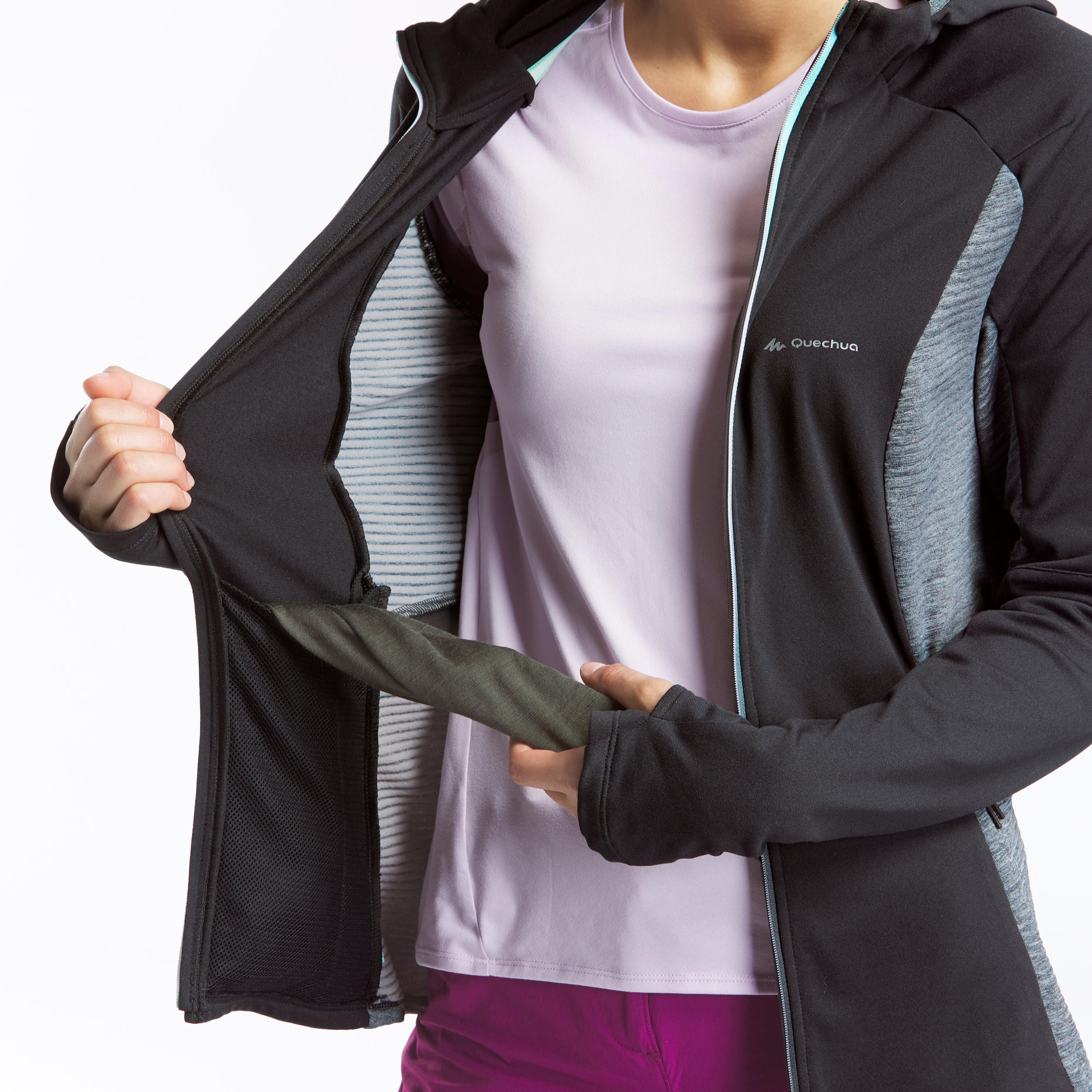 Women's Hiking Thin Fleece Jacket - MH950 8/9