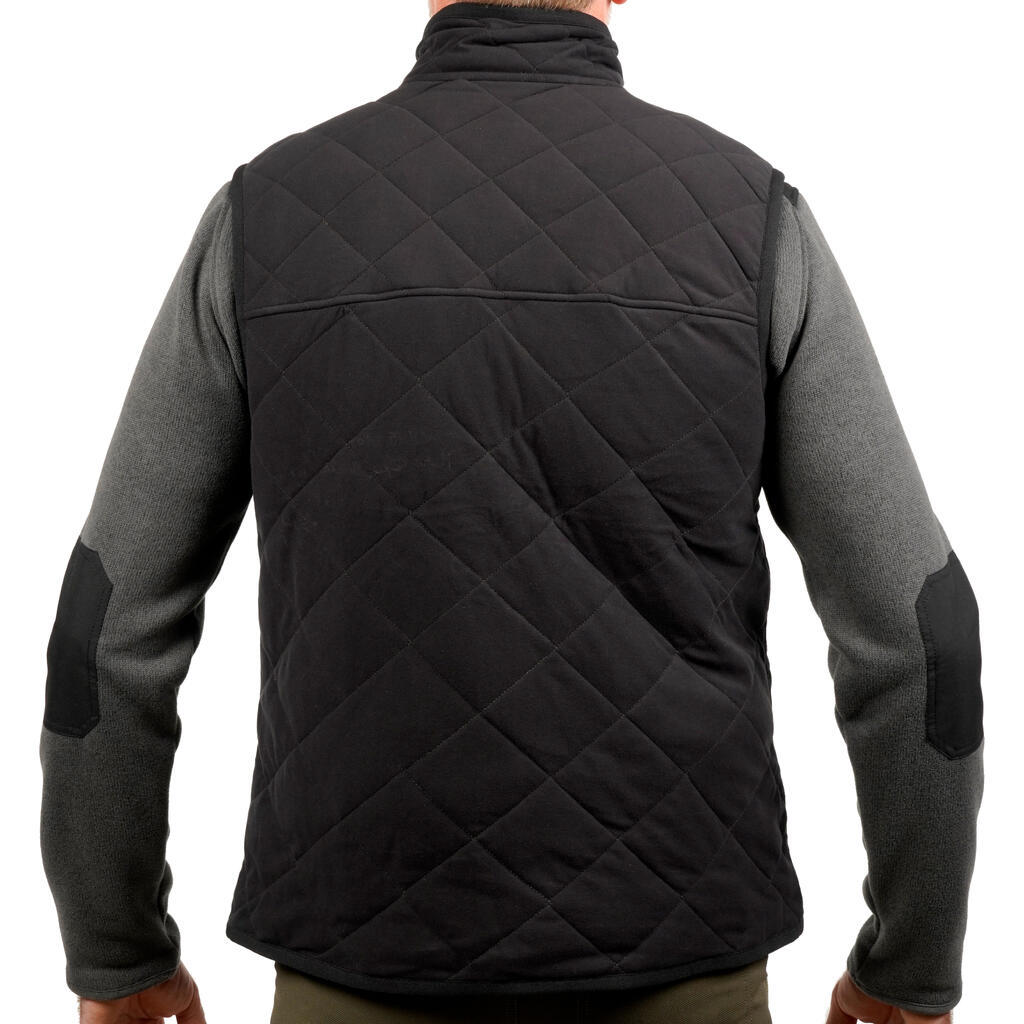 Gilet chasse matelassé silencieux noir 500.