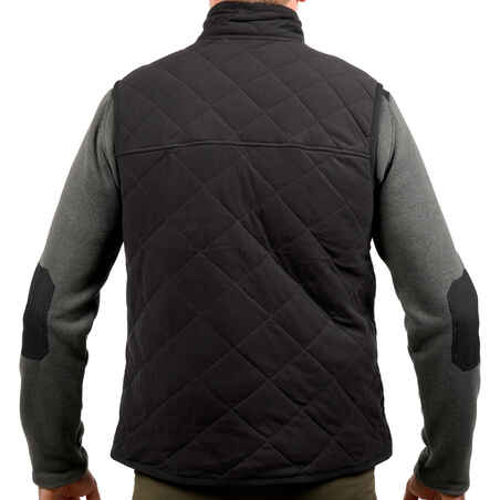 Silent padded hunting vest 500 - black.