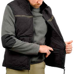 Silent padded hunting vest 500 - black.