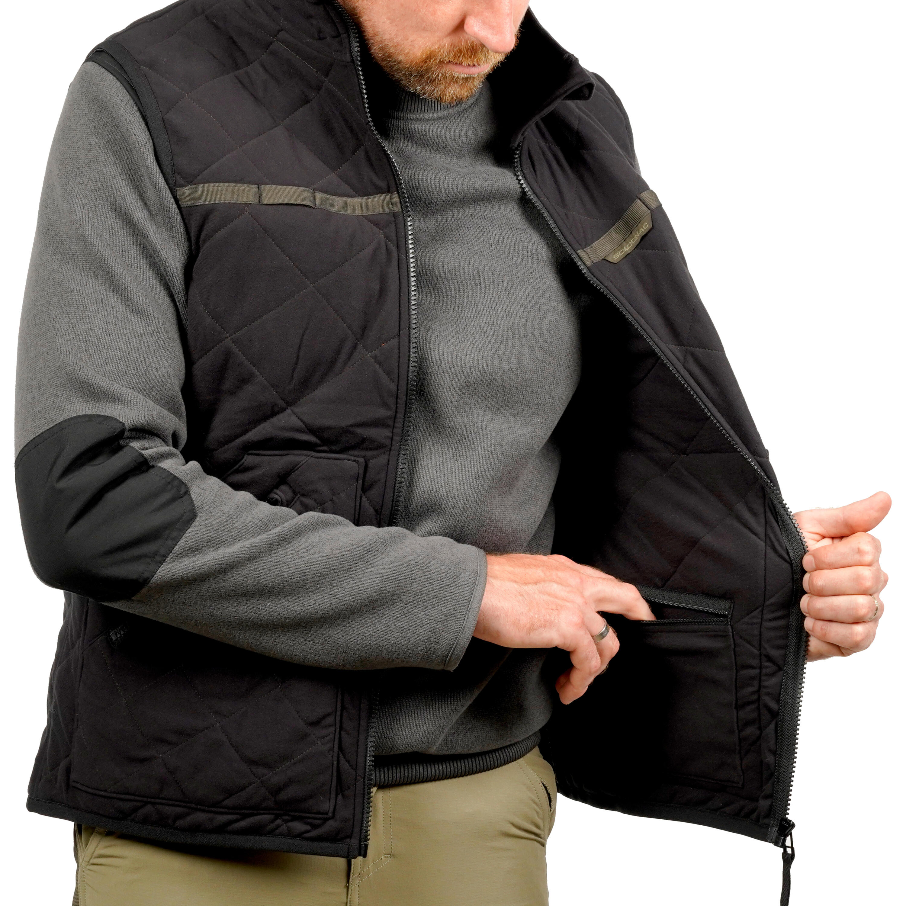 Country Sport Silent Padded Gilet 500 Black. 6/8