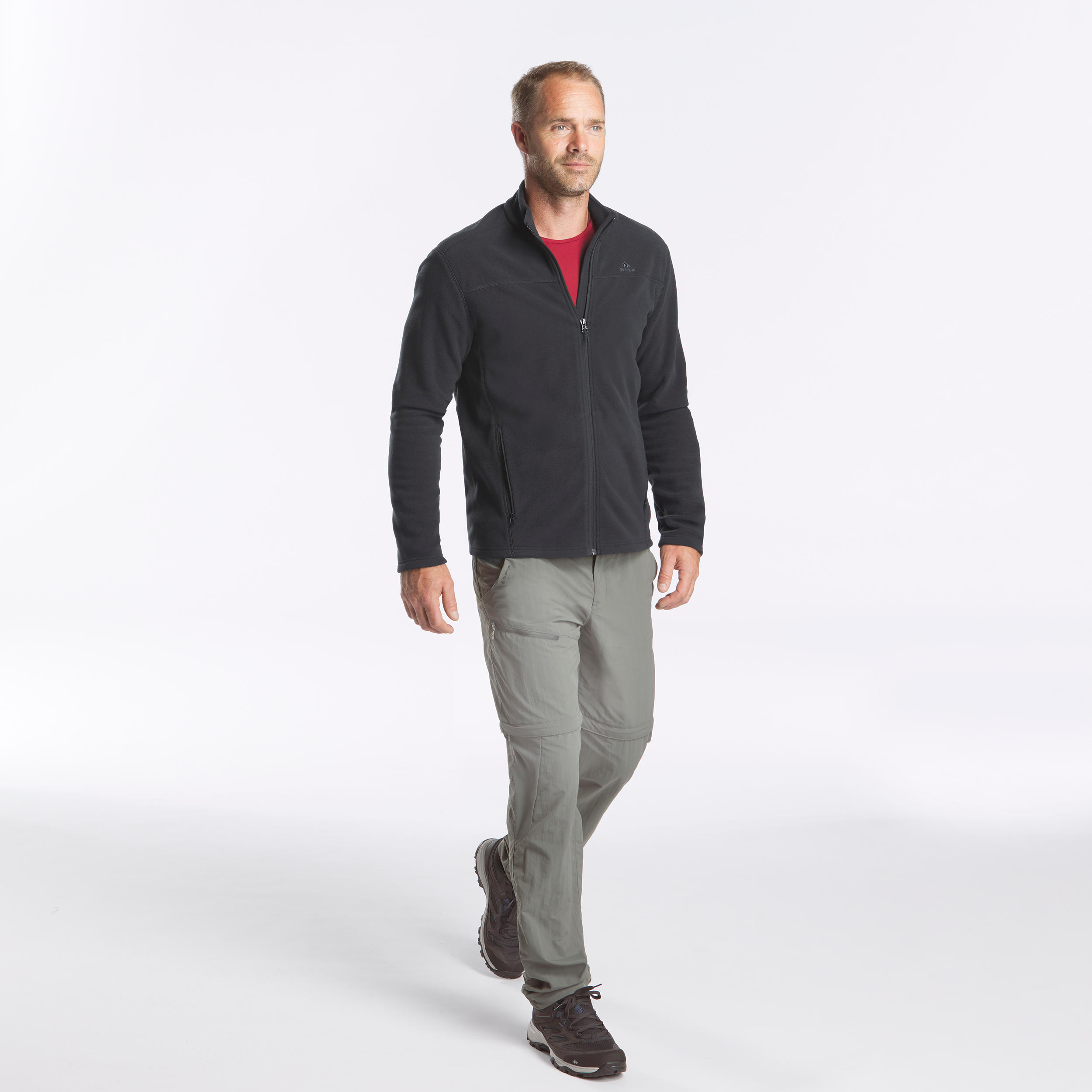 Pile montagna uomo MH100 nero QUECHUA Decathlon