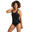Women's Aquafitness One-Piece Swimsuit Elea - Black Blue