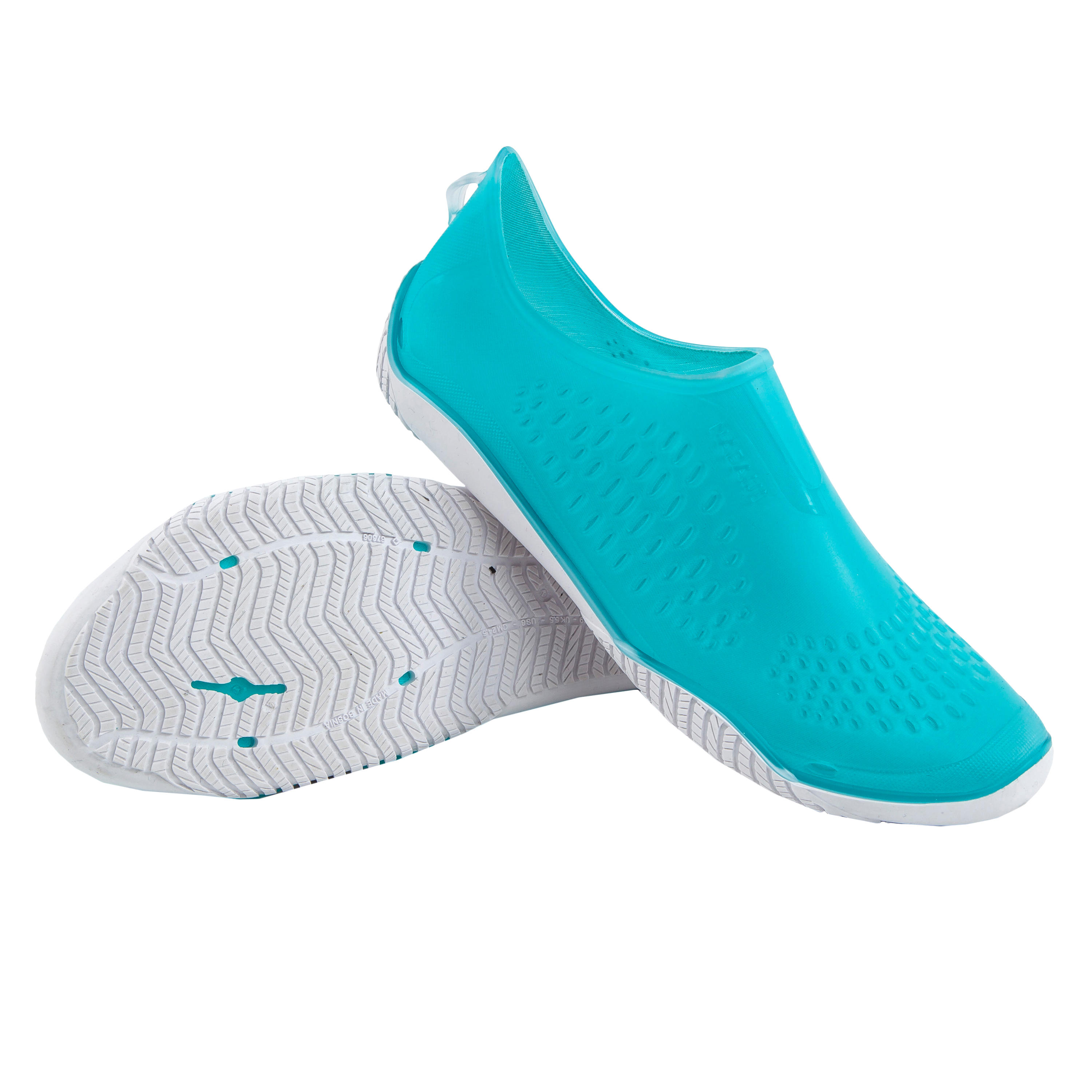 chaussures aquatiques aquabike-aquagym fitshoe bleu clair - nabaiji