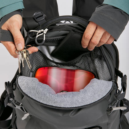 Рюкзак для фрирайда на сноуборде и лыжах серый BP SKI FR500 Defense L/XL