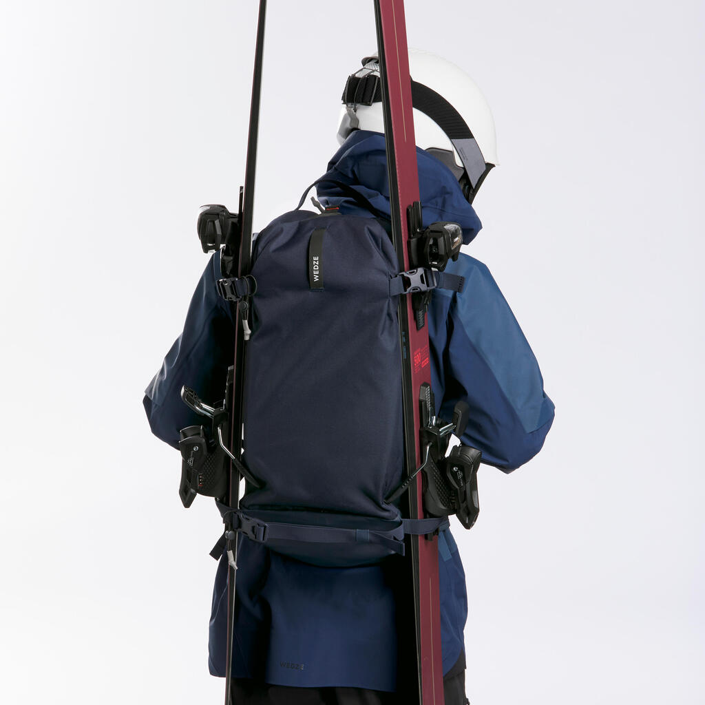 Snowboardový a lyžiarsky batoh FR 100 Defense na freeride bordový