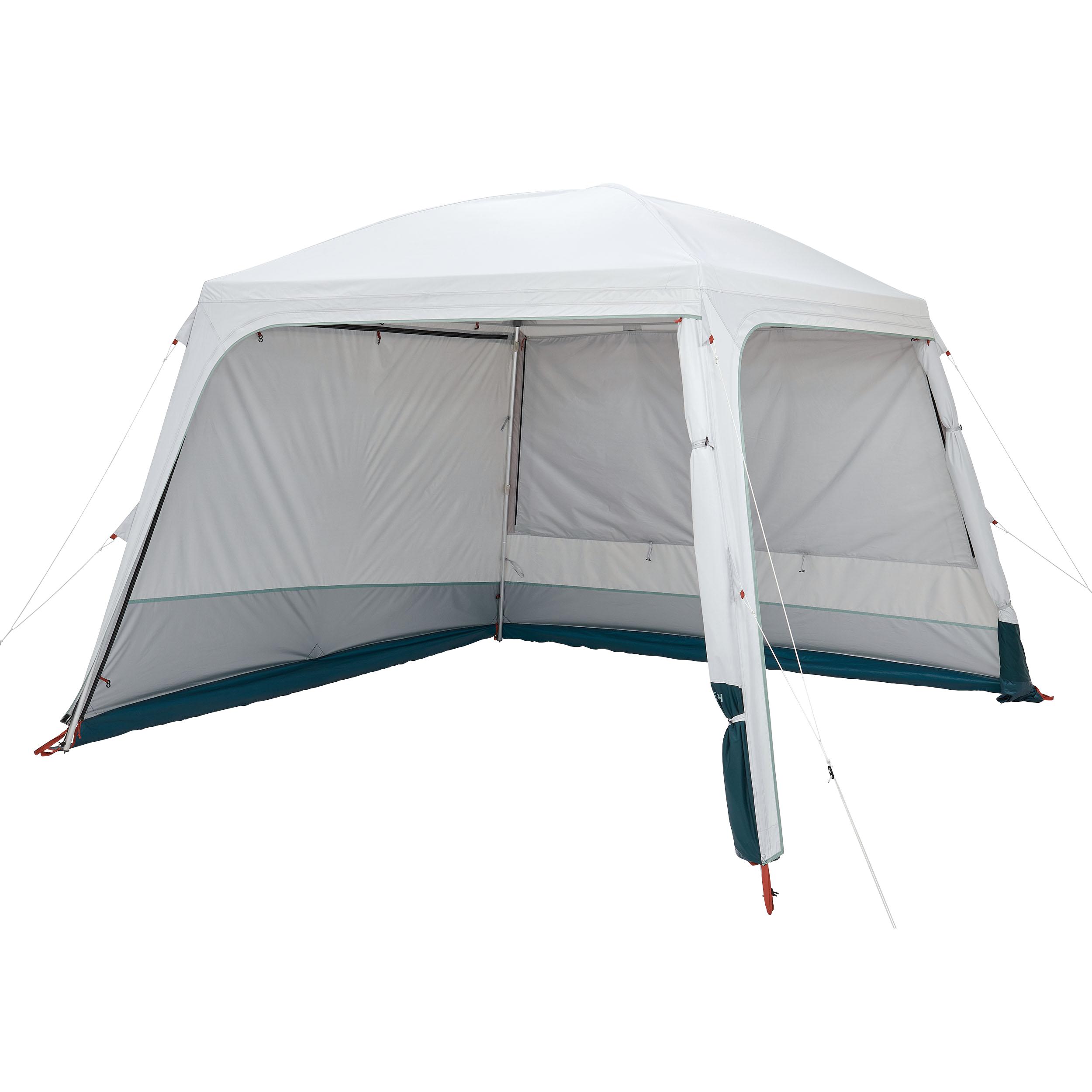 Camping Shelter with Poles 10-Person, Arpenaz Base Fresh - QUECHUA
