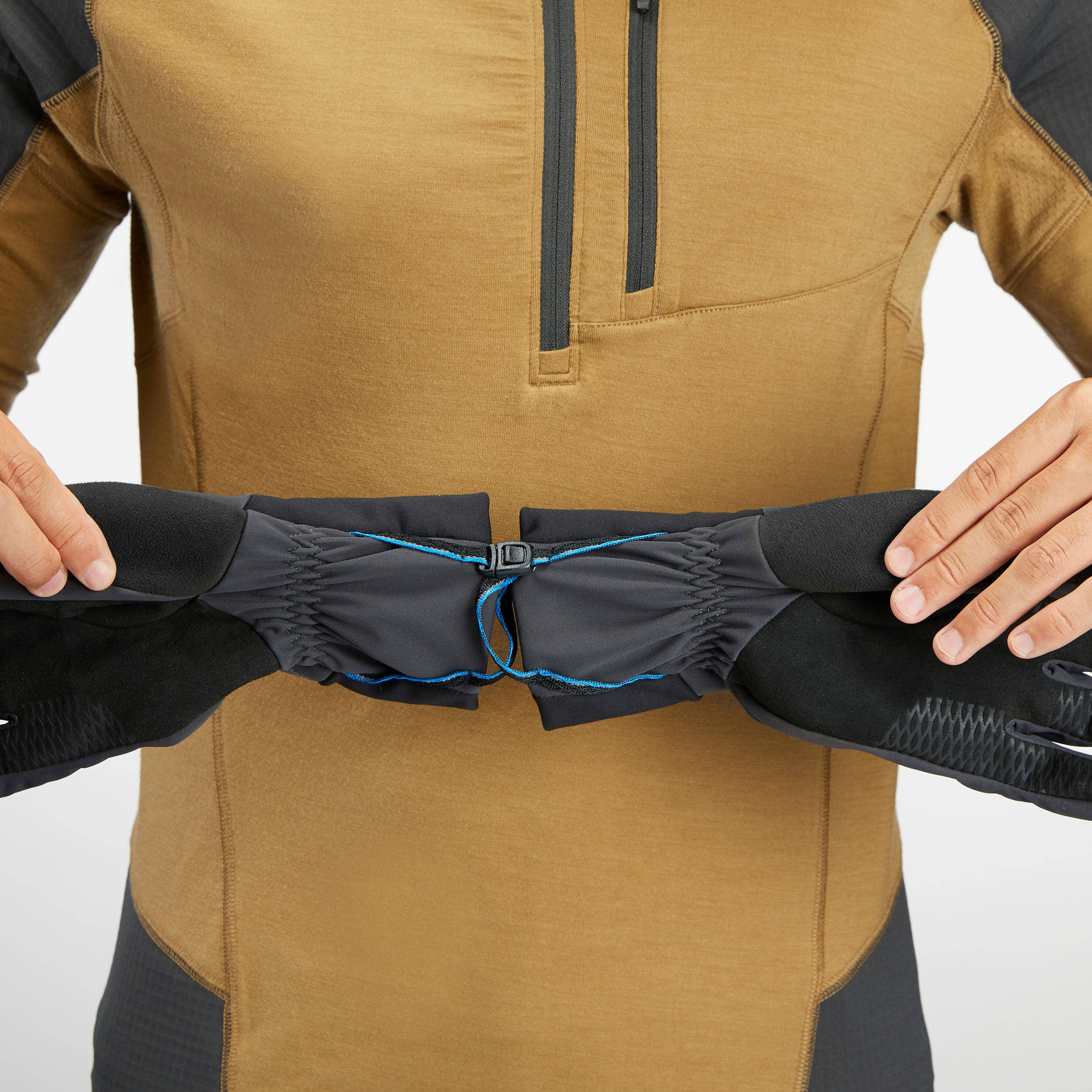 Adult Windproof Mountain Trekking Gloves - TREK 900 Grey   -  3