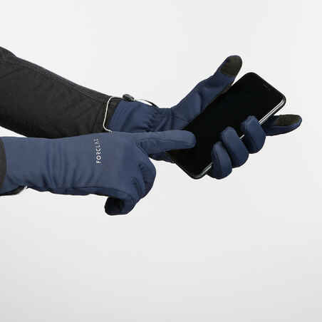 Handske för bergsvandring Stretch TREK 500 vuxen blå 