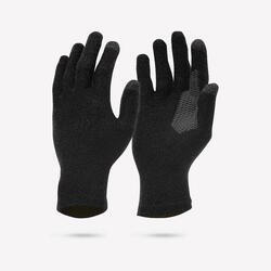 Sous-gants sans couture de trekking montagne - MT500 noir - adulte