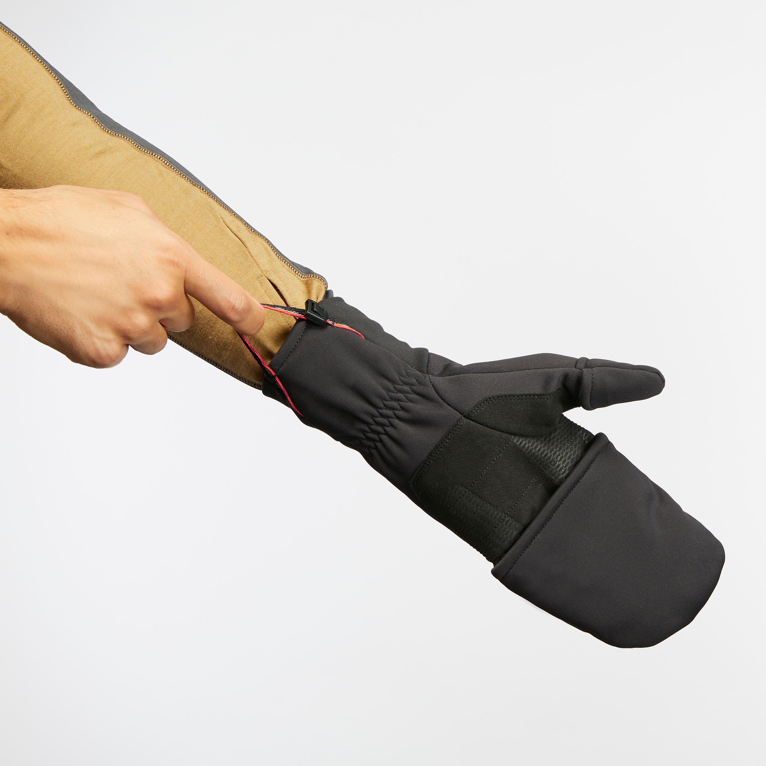 Muffole mezzedita montagna adulto MT500 nere 3/9