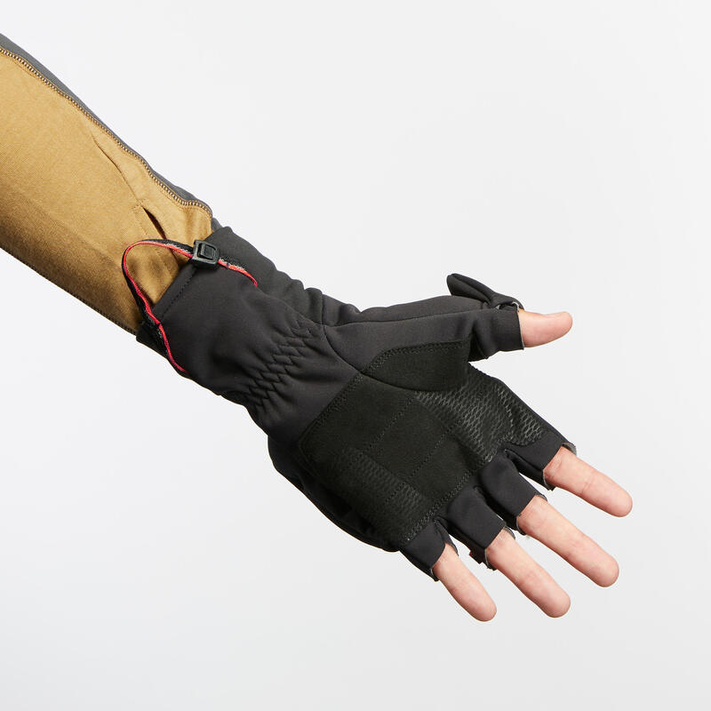 Adult Warm and Windproof Glove-Mittens - Black