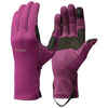 Strečové rukavice na horskú turistiku Trek 500 fialové
