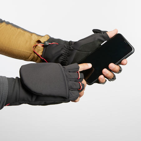 Sur-gants de trekking montagne - MT500 imperméables noir - adulte