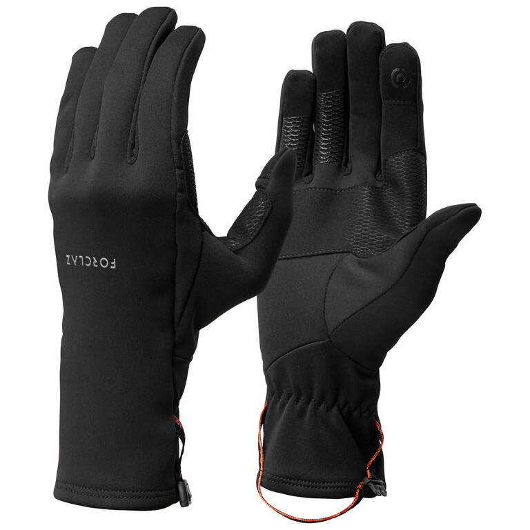 Adult Mountain Trekking Stretch Gloves Trek 500 - black