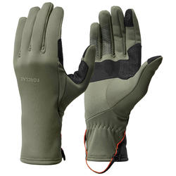 Guantes Térmicos Táctiles de Montaña y Trekking Adulto Forclaz Trek 500 Caqui