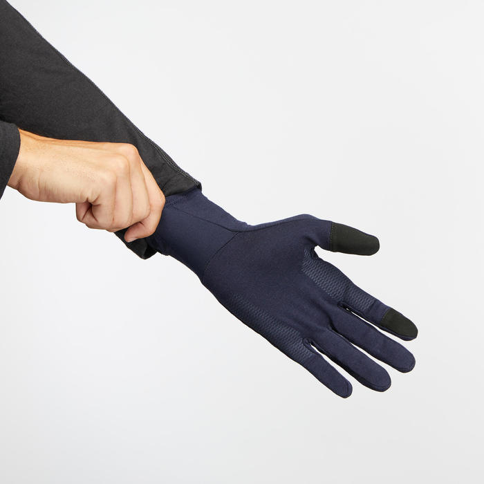 Adult Mountain Trekking Merino Wool Liner Gloves Trek 500 Forclaz Decathlon