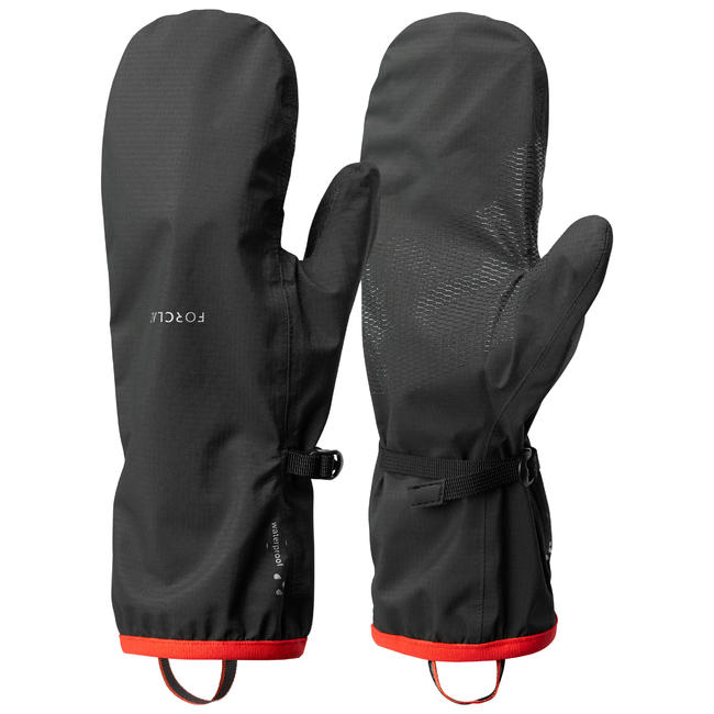 Adult Mountain Trekking Waterproof OverGloves Trek 500 black
