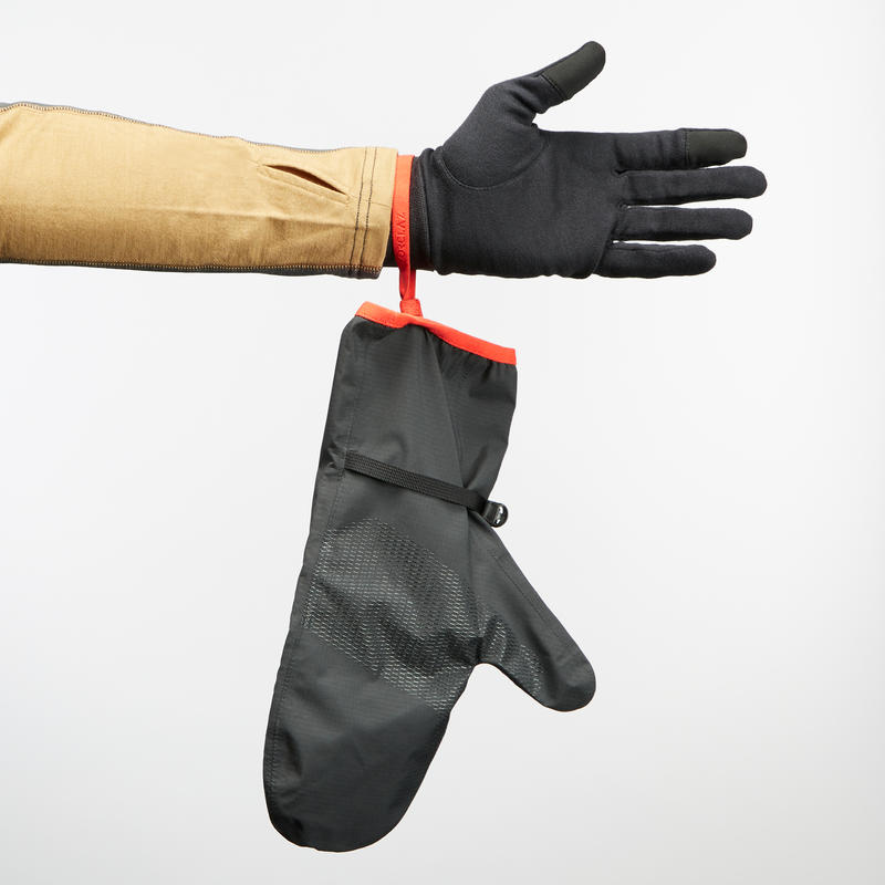 Adult Waterproof OverGloves Black Decathlon