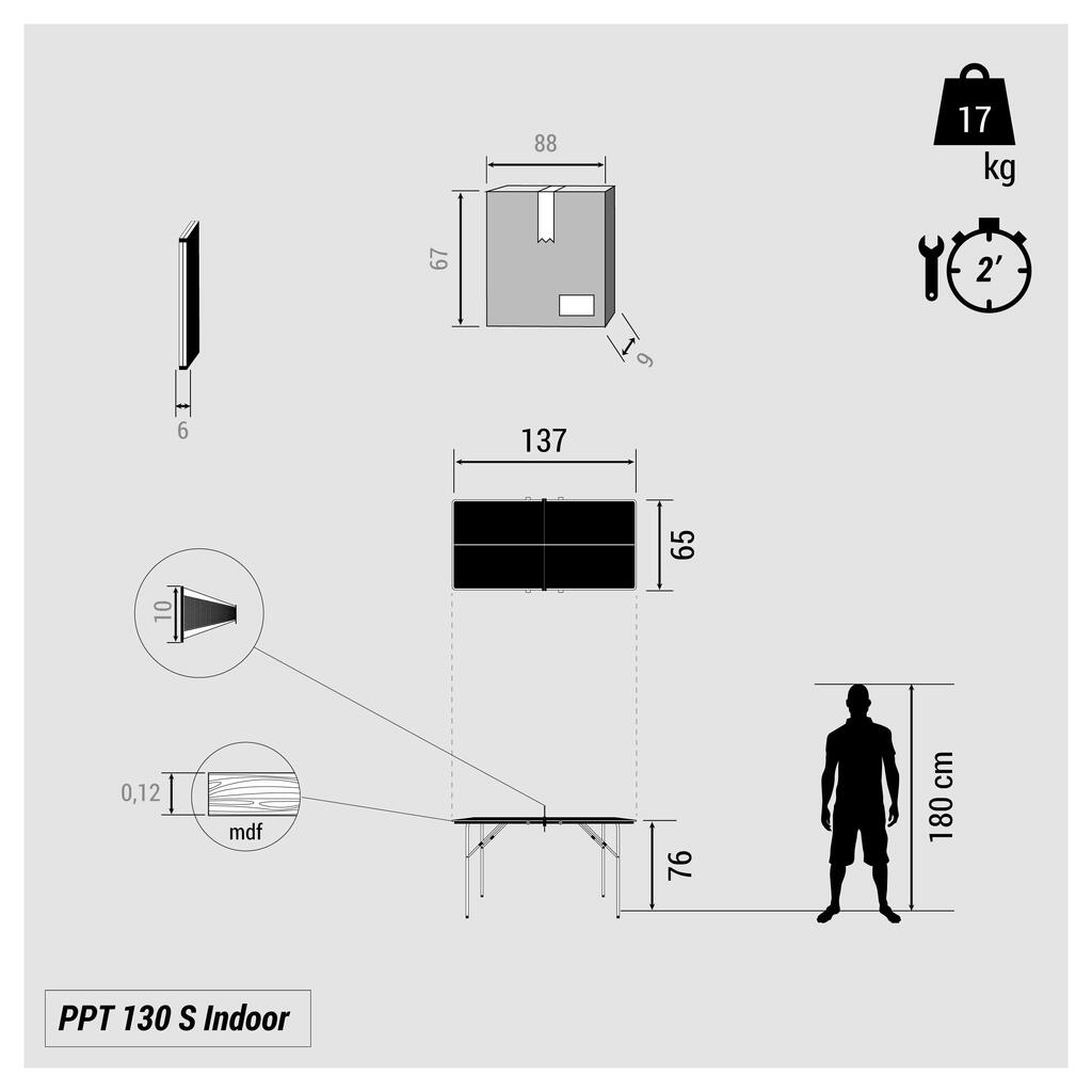 Väike siselauatennise laud PPT 130