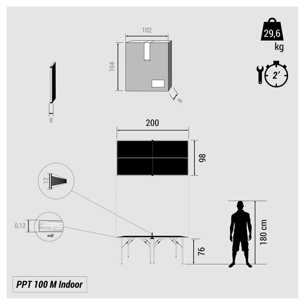 ТЕНИС МАСА PPT 130 MEDIUM INDOOR