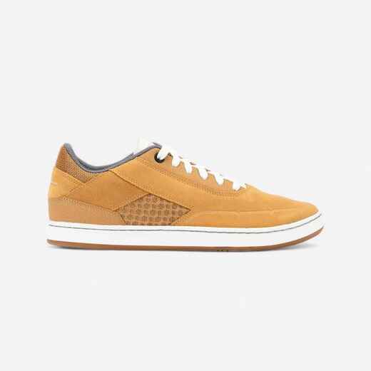 
      Adult Low-Top Cupsole Skate Shoes Crush 500 - Ochre/White
  