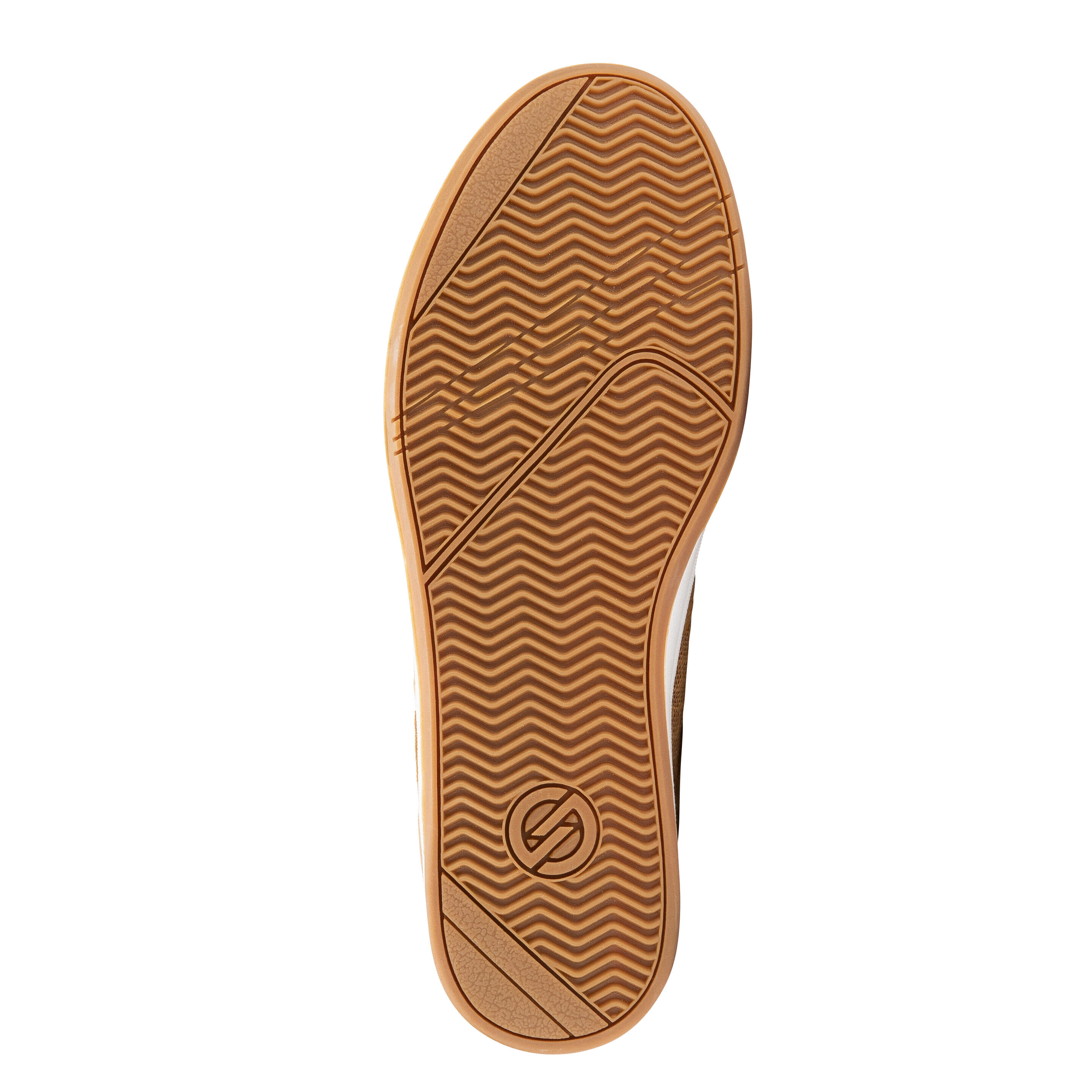Adult Low-Top Cupsole Skate Shoes Crush 500 - Ochre/White 13/15