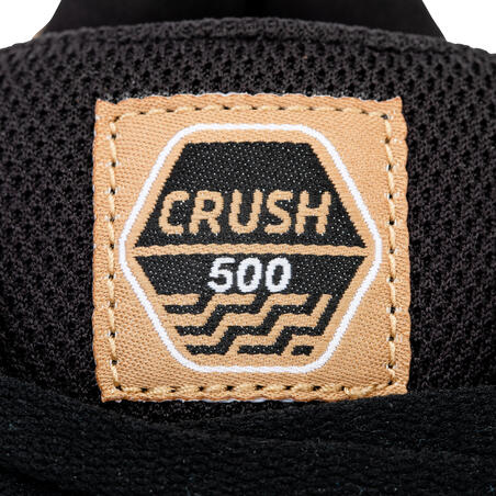 Кеды низкие для скейтборда для детей серо-черные CRUSH 500