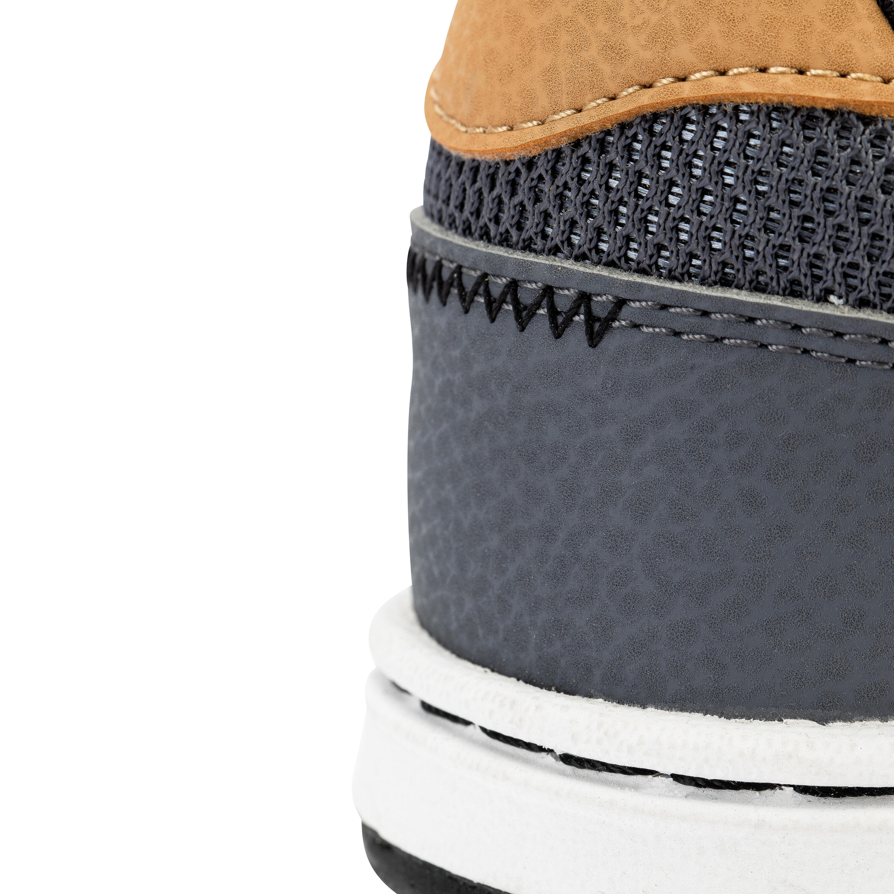 Zapatillas de skate resistentes piel Niños Oxelo Crush 500 Gris 11/11