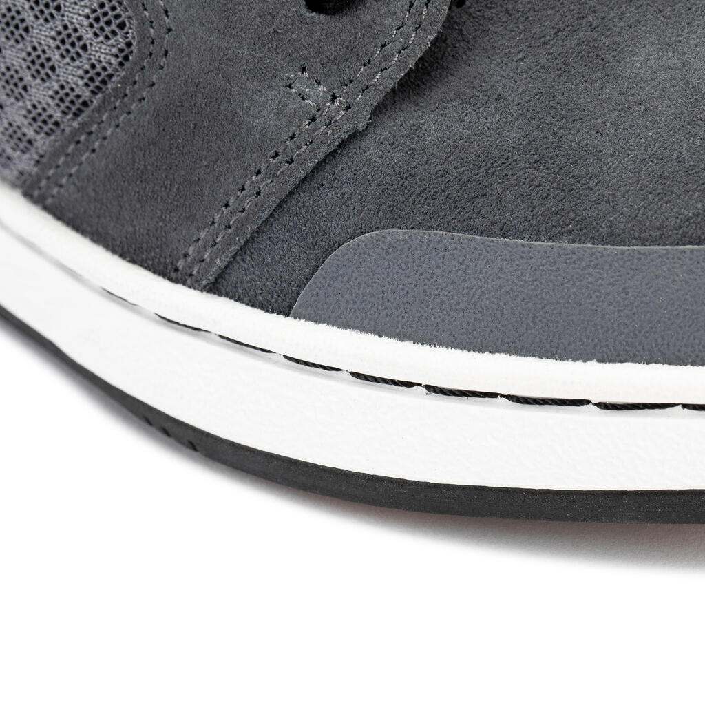 Kids' Low-Top Skateboard Shoes Crush 500 - Grey/Black