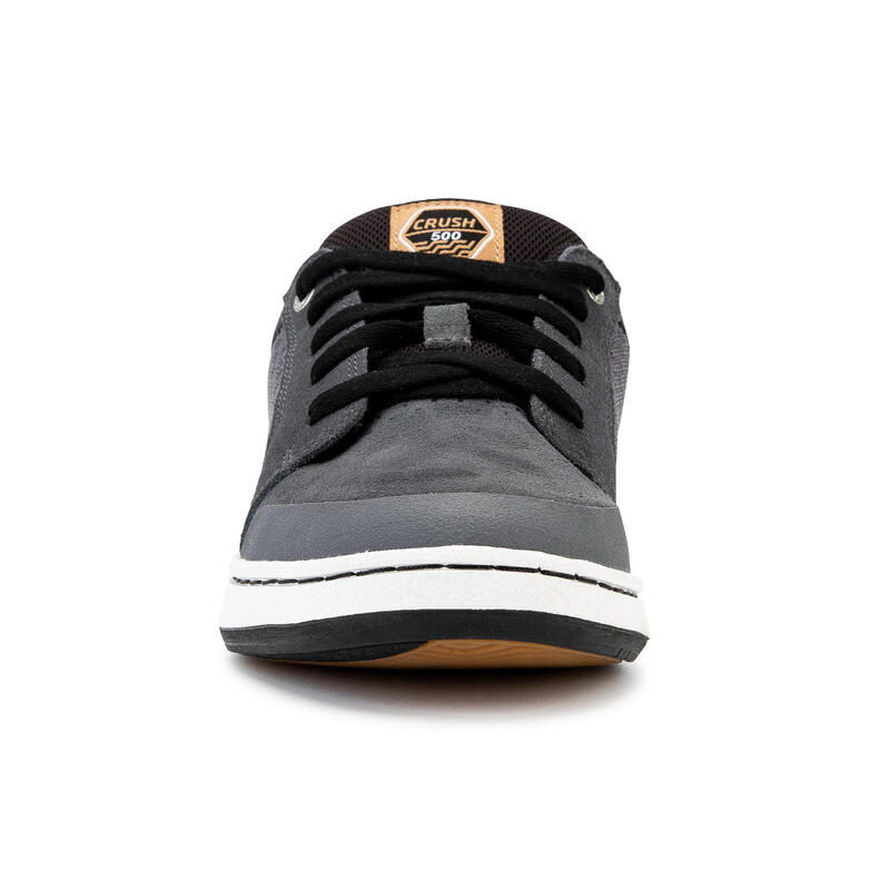 Kids' Low-Top Skateboard Shoes Crush 500 - Grey/Black