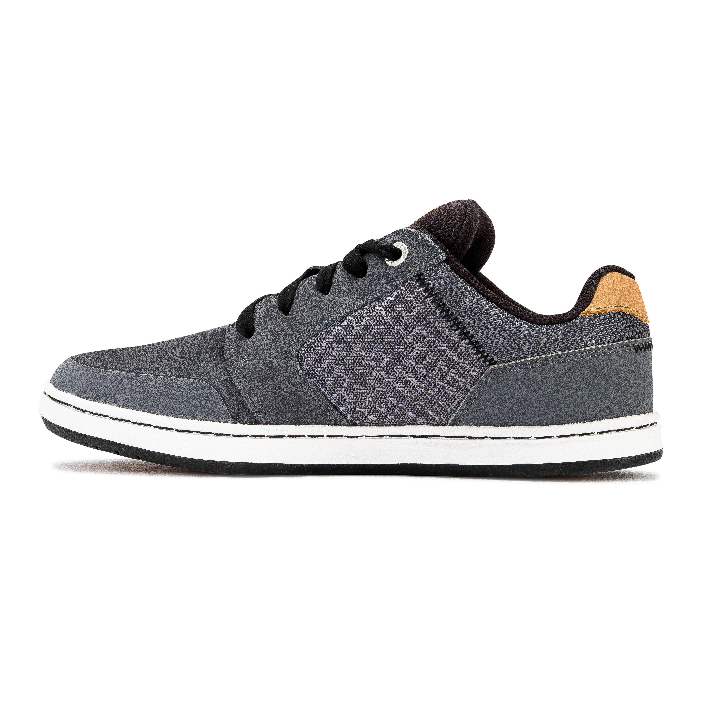 Zapatillas de skate resistentes piel Niños Oxelo Crush 500 Gris 3/11