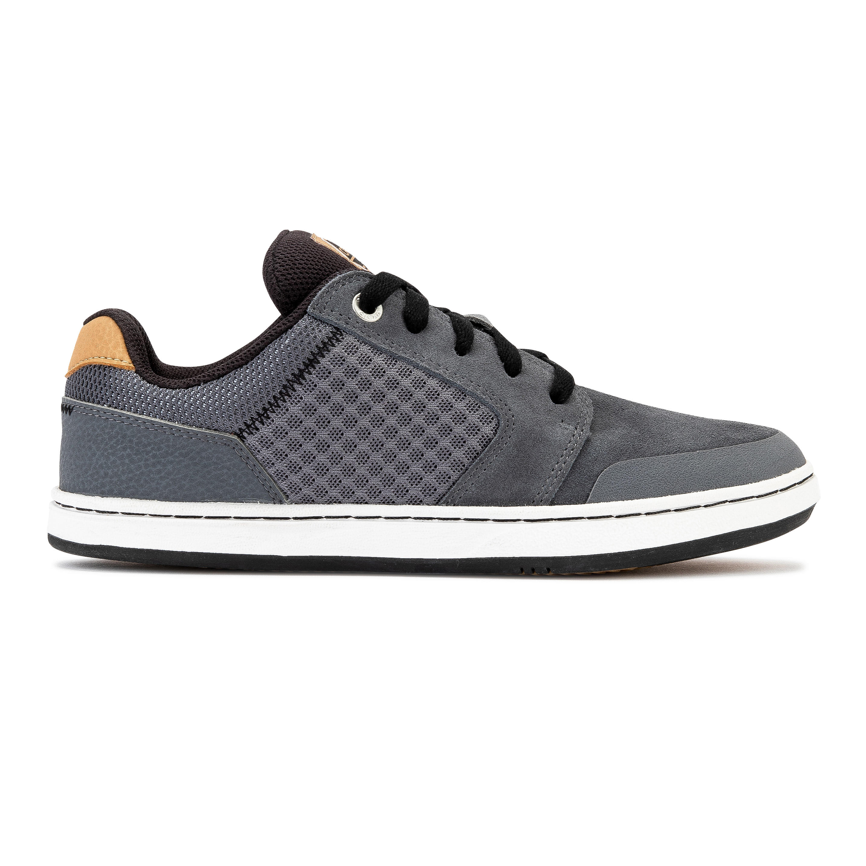 Zapatillas de skate resistentes piel Niños Oxelo Crush 500 Gris 1/11