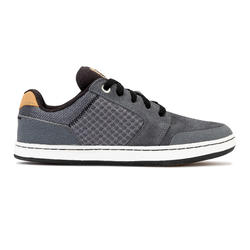 Zapatillas de skate resistentes piel Niños Oxelo Crush 500 Gris