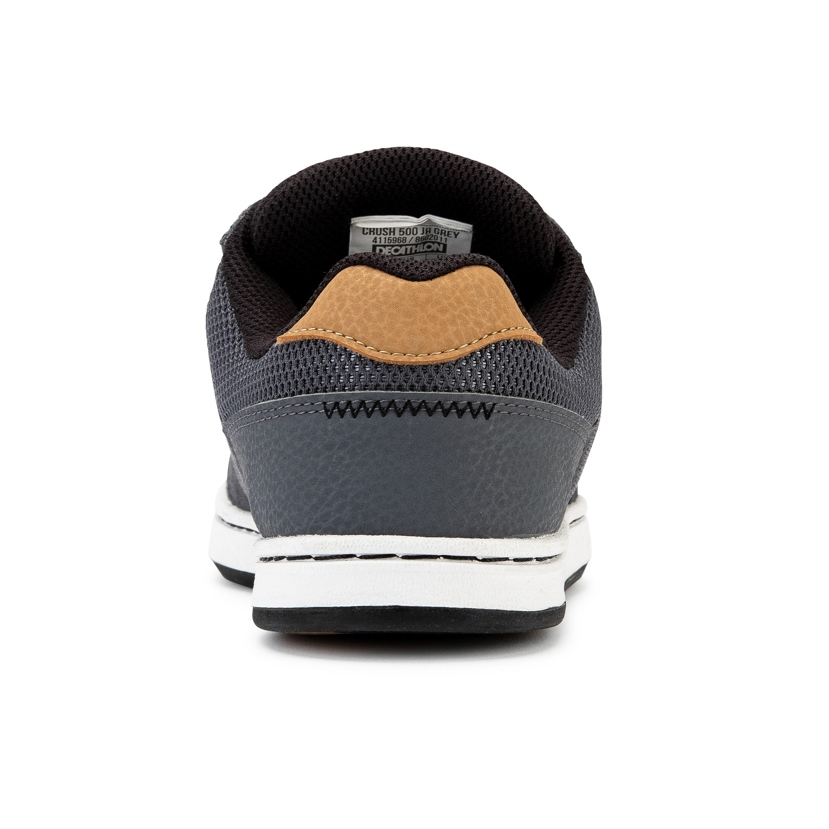 Zapatillas de skate resistentes piel Niños Oxelo Crush 500 Gris 5/11